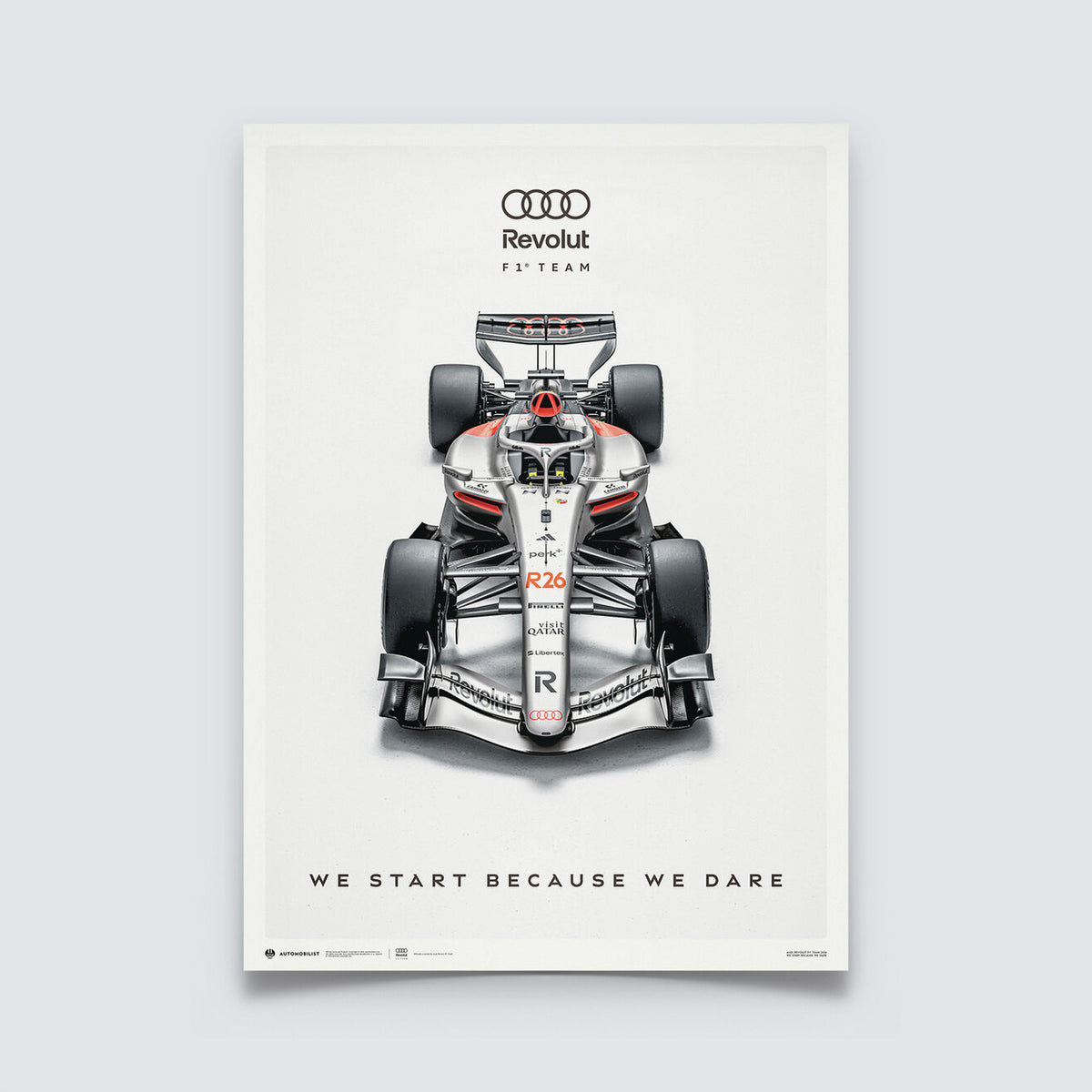 Audi F1 Team 2026 FW R26 Official Poster